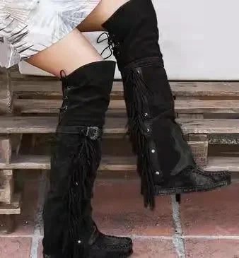 Fashion Bohemia Knee-length Women Boots Ethnic Personality GlowCart