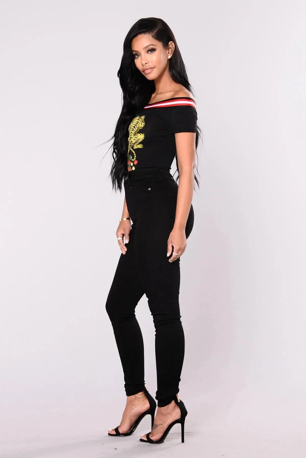 Women High Waist Stretch Hip Lift Denim Skinny Pants Jeans GlowCart