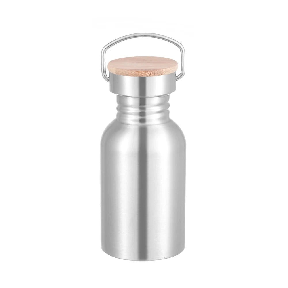 Stainless Steel  Sports Fitness Bicycle Water Bottle Leak-Proof Bottle Single Walled Insulated Metal Flask GlowCart