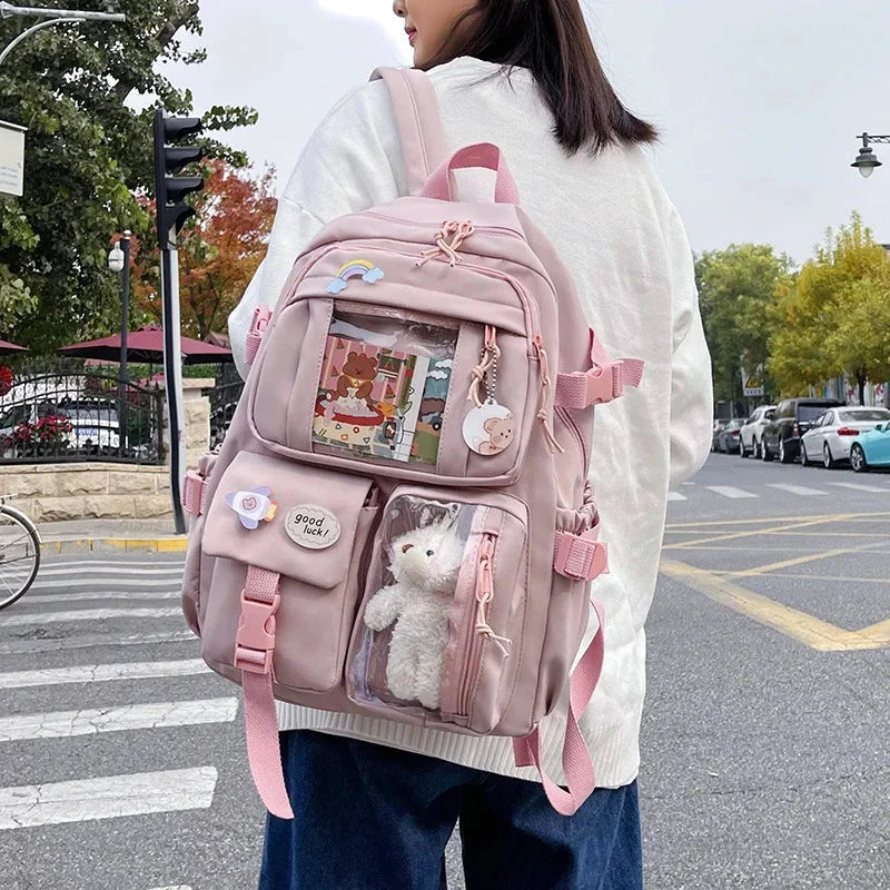 Cute Girls Backpack Fashion Cartoon Teen Student School GlowCart