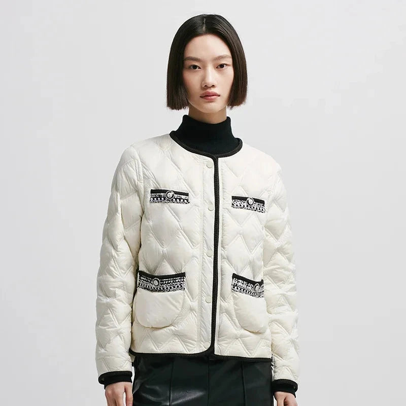 Chericom Women's Down Jacket Eye-catching Graphic Prints GlowCart