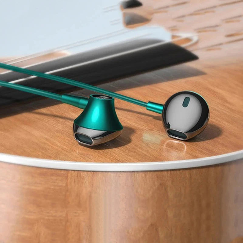 Type-C In-Ear Wired Karaoke Headphones 3.5mm Stereo Music GlowCart