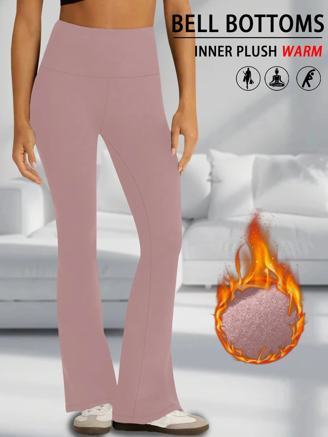 Women's Super Soft Flare Pants High Waisted Tummy Control GlowCart