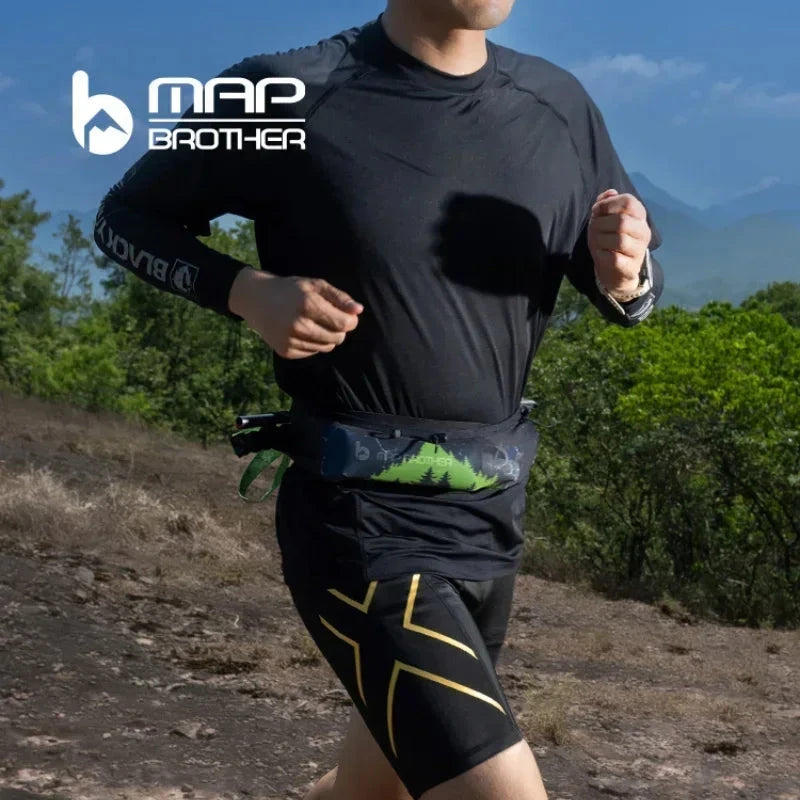 MAP BROTHER W1002 Hydration Running Belt Waist Pack Travel Money Bag Trail Marathon Gym Workout Fitness Mobile Phone Holder Bag GlowCart