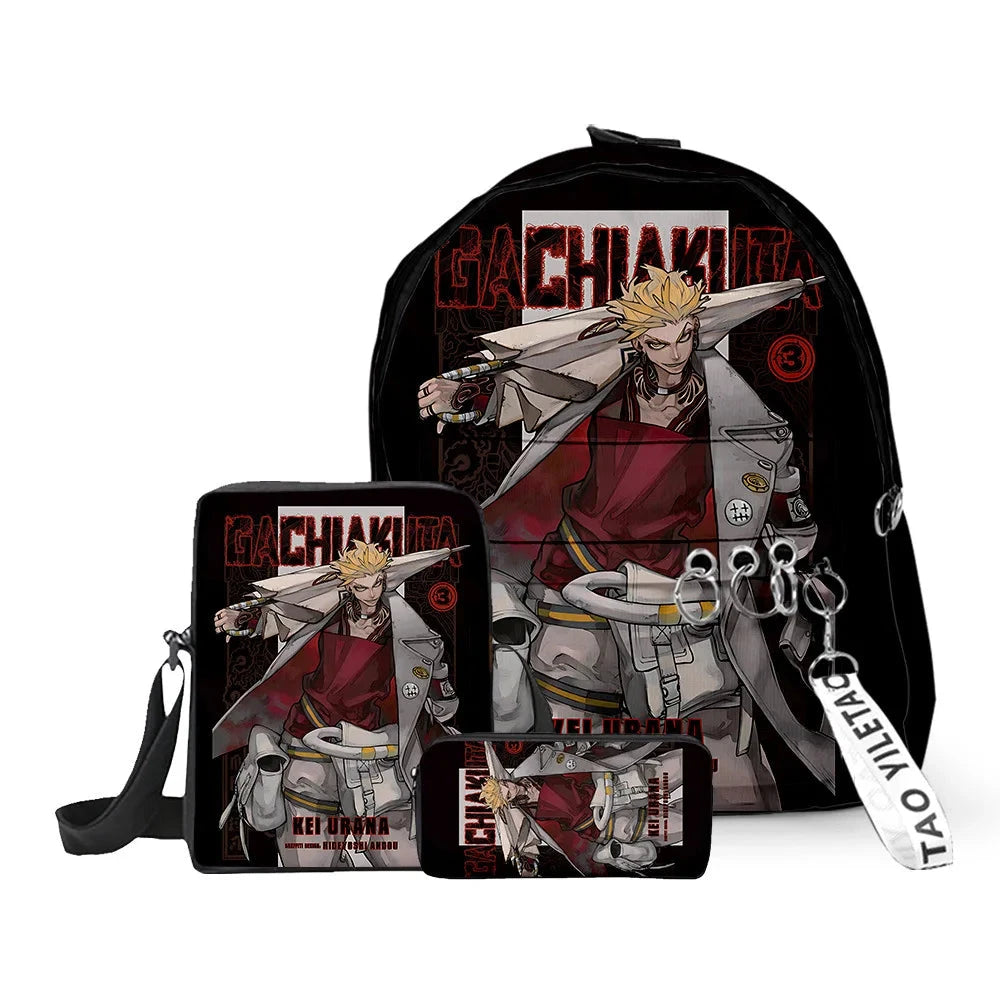 Cartoon Popular Gachiakuta 3D Print 3pcs/Set pupil School GlowCart