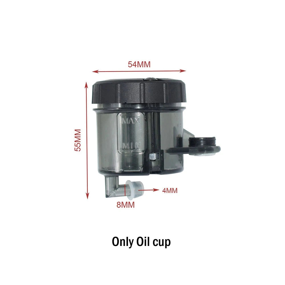 Universal Motorcycle Brake Oil Tank Foot Brake Master Cylinder Oil Cup Fluid Bottle Reservoir Dirt Bike Scooter Pitbike GlowCart