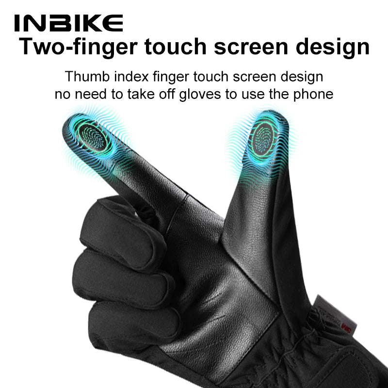 INBIKE Winter Gloves for Men Women 3M Thinsulate Gloves for Cold Weather Touch Screen Water-Resistant Windproof Riding Gloves GlowCart
