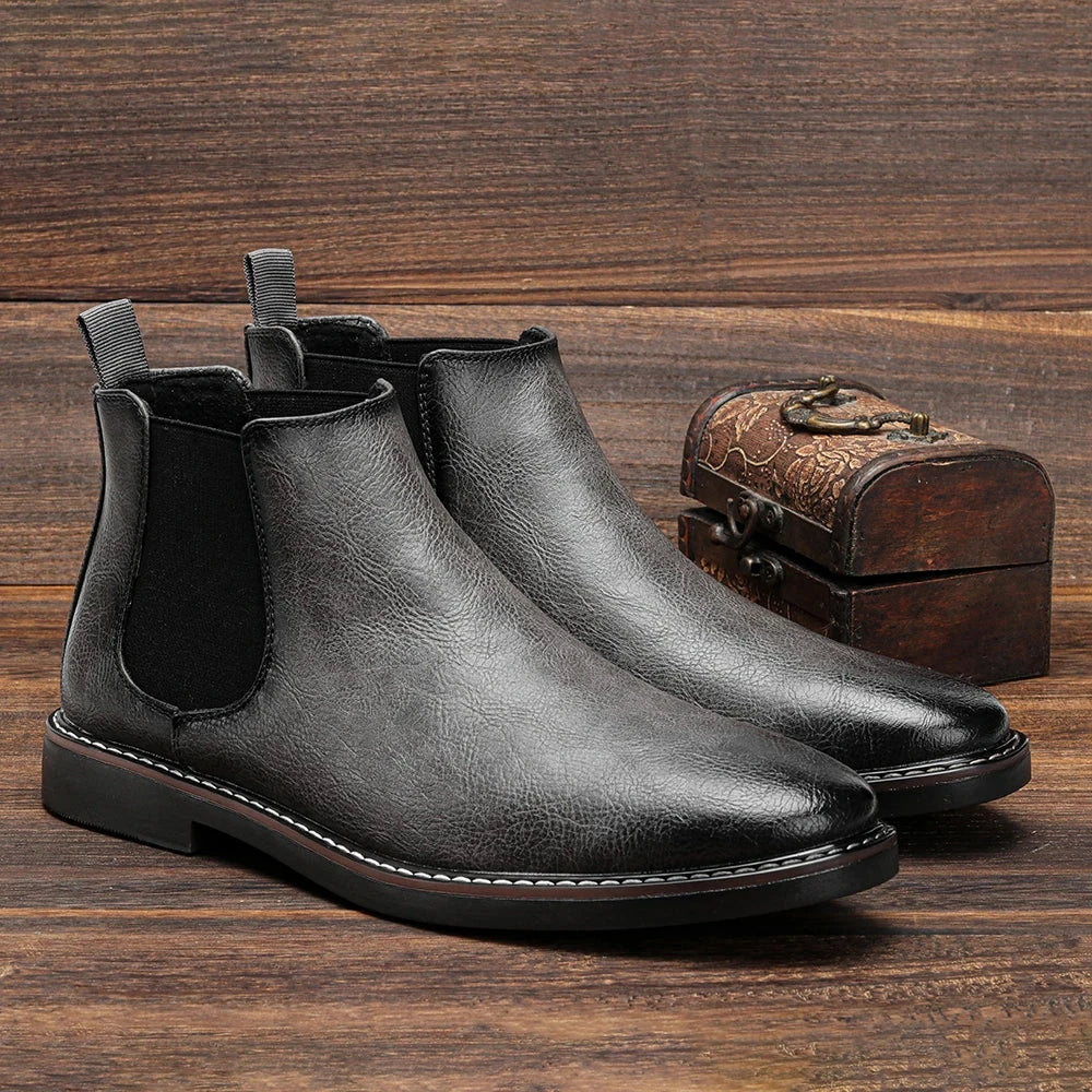 40~46 Men Chelsea Boots Brand Retro Comfortable Fashion Men GlowCart