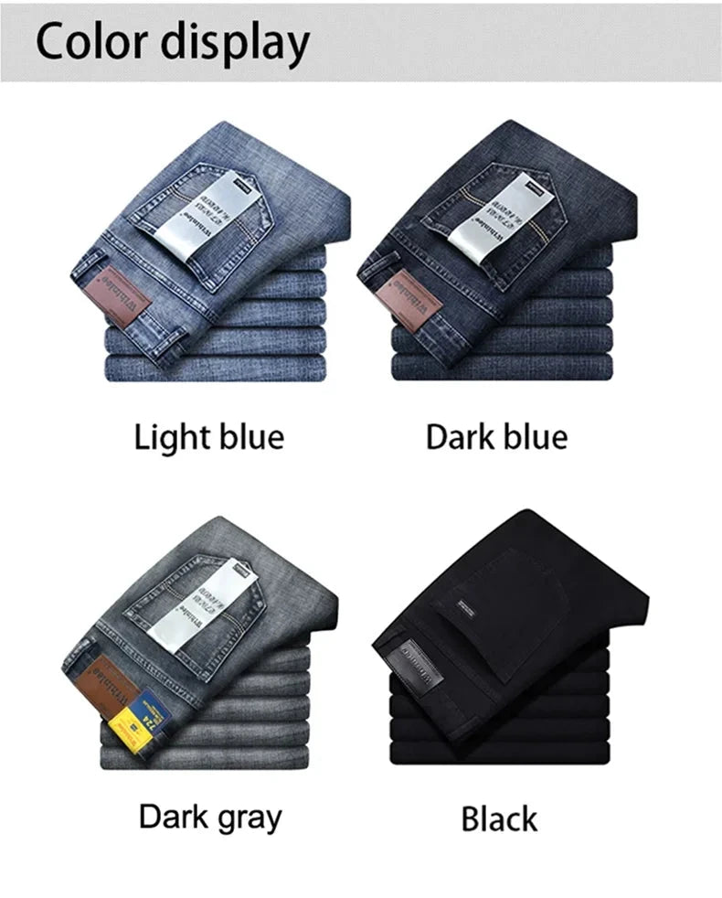 Wthinlee New Business Men's Jeans Casual Straight Stretch GlowCart