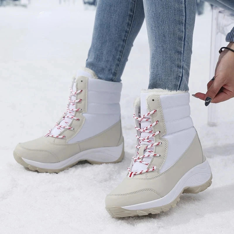 Snow Boots for Women Platform Shoes Boots Plush Keep Warm GlowCart