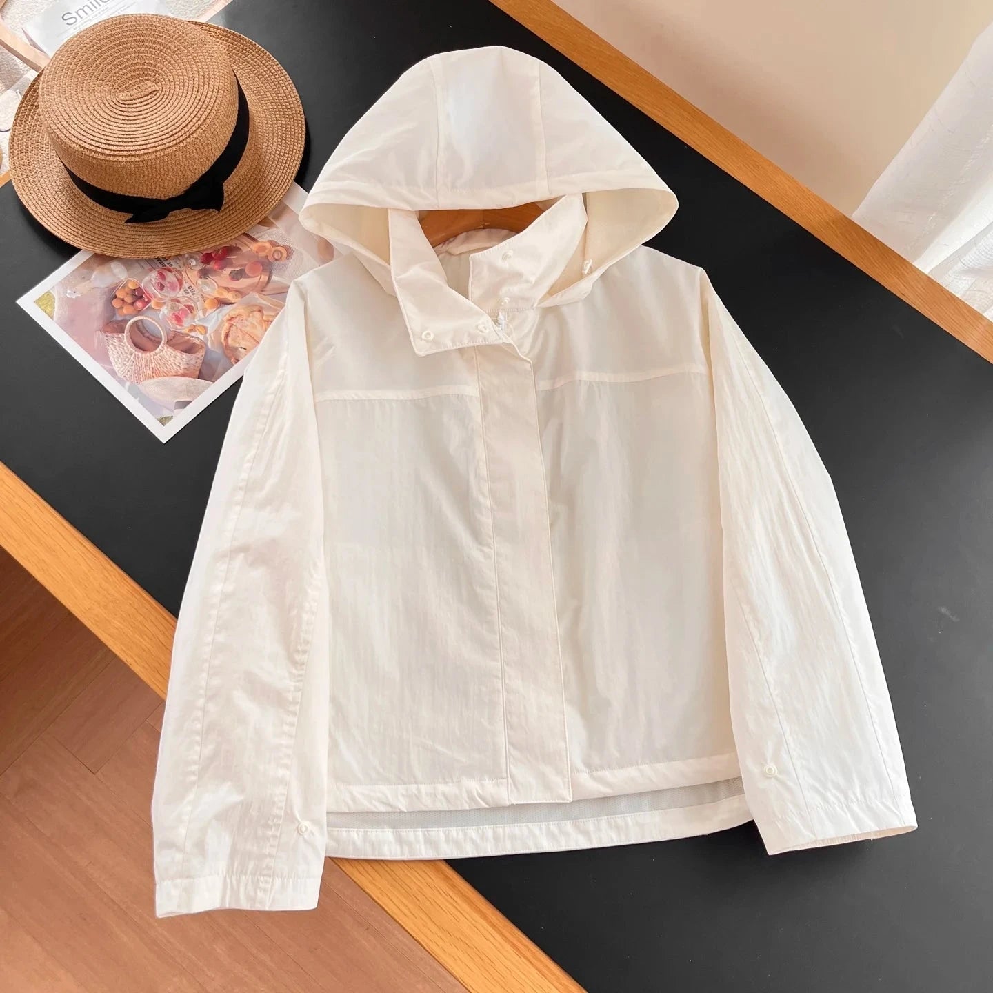 Windproof Stand Collar Jacket Women's Outdoor Casual Hooded GlowCart