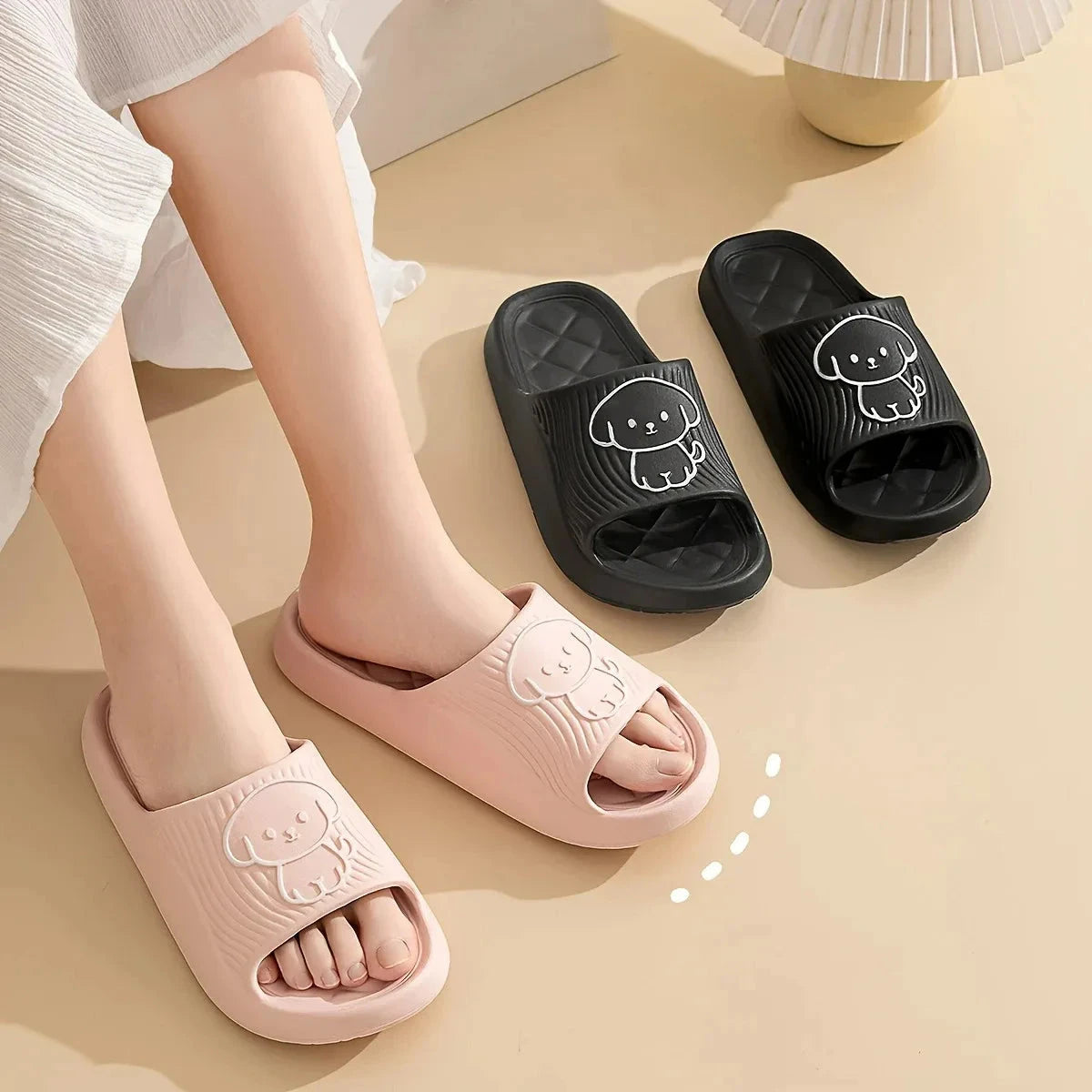 Cute Couple Pillow Slippers Female Summer Wear 2024 New GlowCart