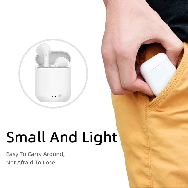 I12 Macaron Bluetooth Headset Matte Sports Binaural Wireless GlowCart