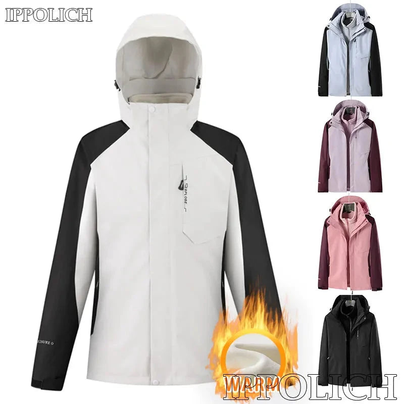 Hiking Jacket Waterproof 3 in 1 Women's Winter Jackets GlowCart