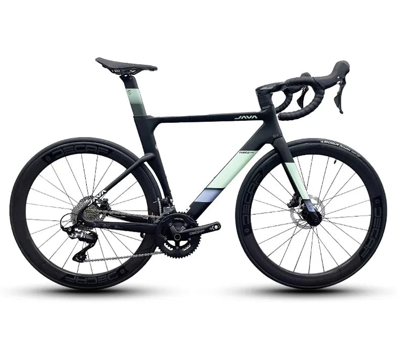 JAVA FUOCO TOP Road Bike 24 Speed Carbon Fiber Road Bicycle R7120 105 Hydraulic Disc Brake Racing Cycling Fuoco-Top DECAF UCI GlowCart