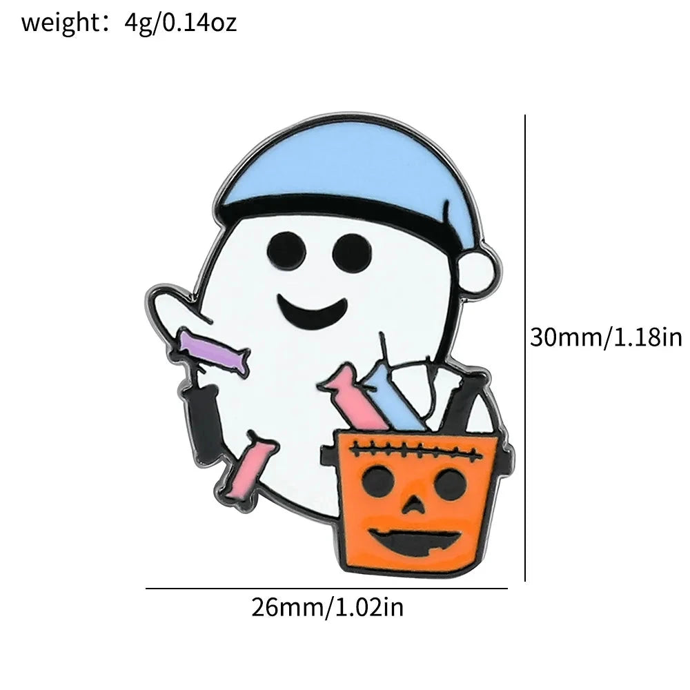 Metal Brooch Halloween Gift Badge Jewelry Wholesale Cap Pin GlowCart