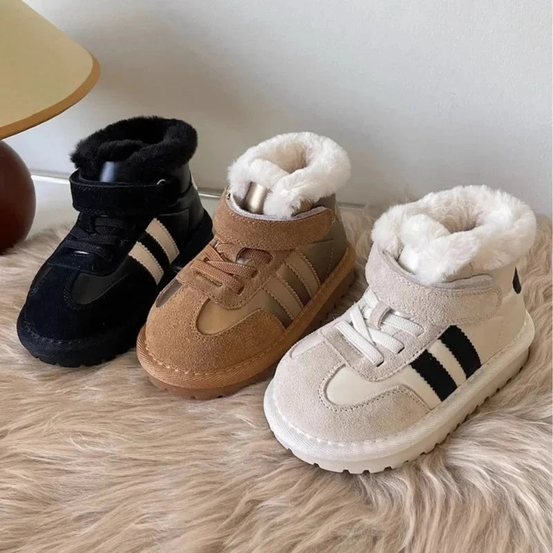 아동부츠 Baby Walking ShoesChild Snow Boots Winter Boots Boy Fur Integrated Cotton Shoes Non Slip Girl Ankle Boot Padded Boots 유아부츠 GlowCart
