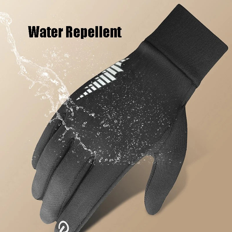 Winter Outdoor Cycling Running Ski Sports Gloves Warm Thermal Fleece Bicycle Bike Hiking MTB Touch Screen Gloves Full Finger GlowCart