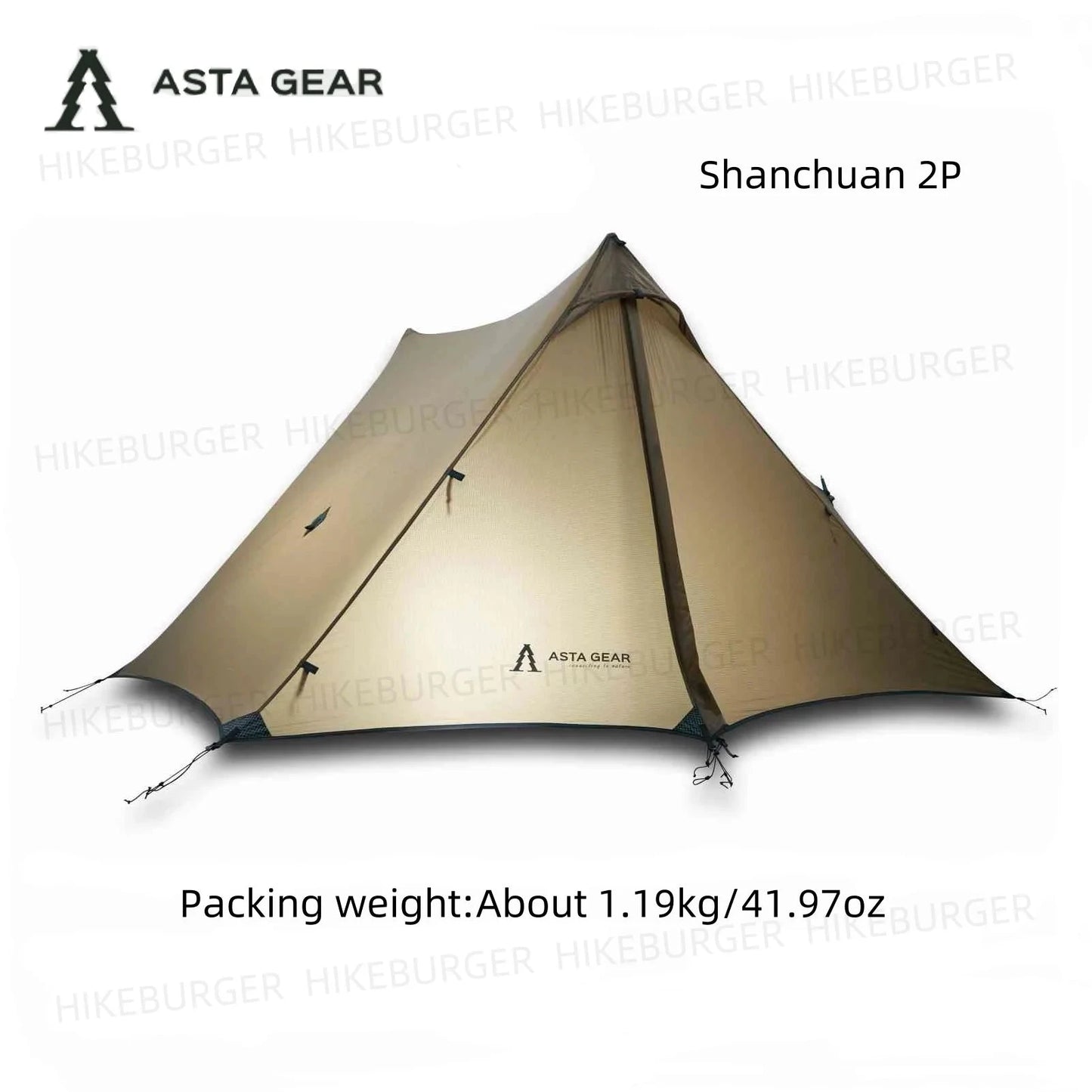 ASTAGEAR Shanchun 2P Ultralight Tarp Tent Outdoor Camping GlowCart