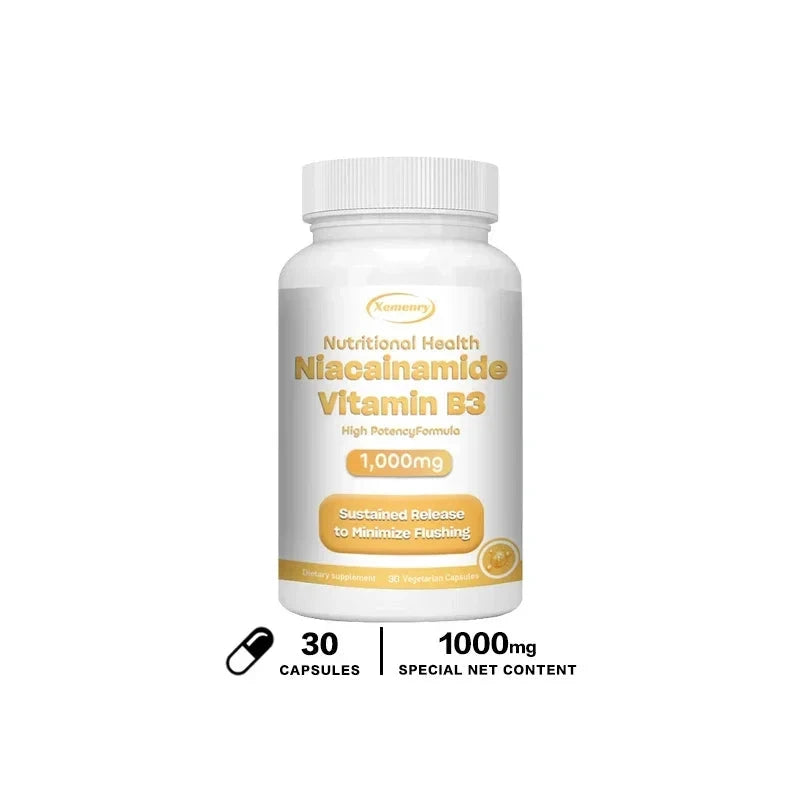 Niacinamide Vitamin B3 Capsules - Supports Skin Cell Health, GlowCart