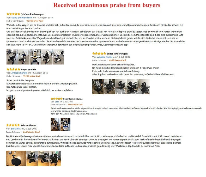 Hotmom stroller High landscape can sit and lie down Folding lightweight British two-way baby stroller Adapt to 0-4 years old GlowCart