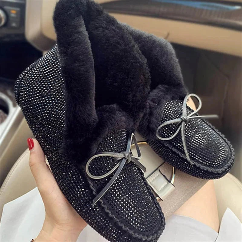 Thickened Women's Fur Boots 2022 Winter New Fur Snow Boots GlowCart