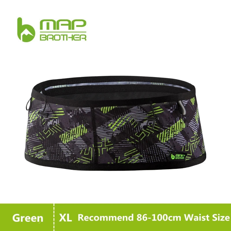 MAP BROTHER W1001 Hydration Running Belt Waist Pack Money Out Sport Bag Trail Marathon Gym Fitness Mobile Phone Water Bottle GlowCart