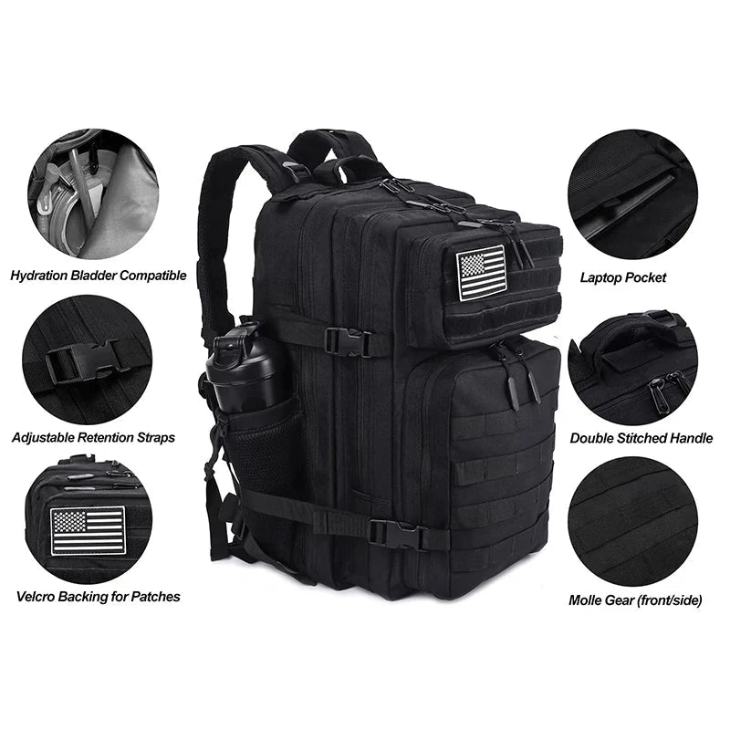 45L Meal Management Backpack for Men Women Tactical Adults GlowCart
