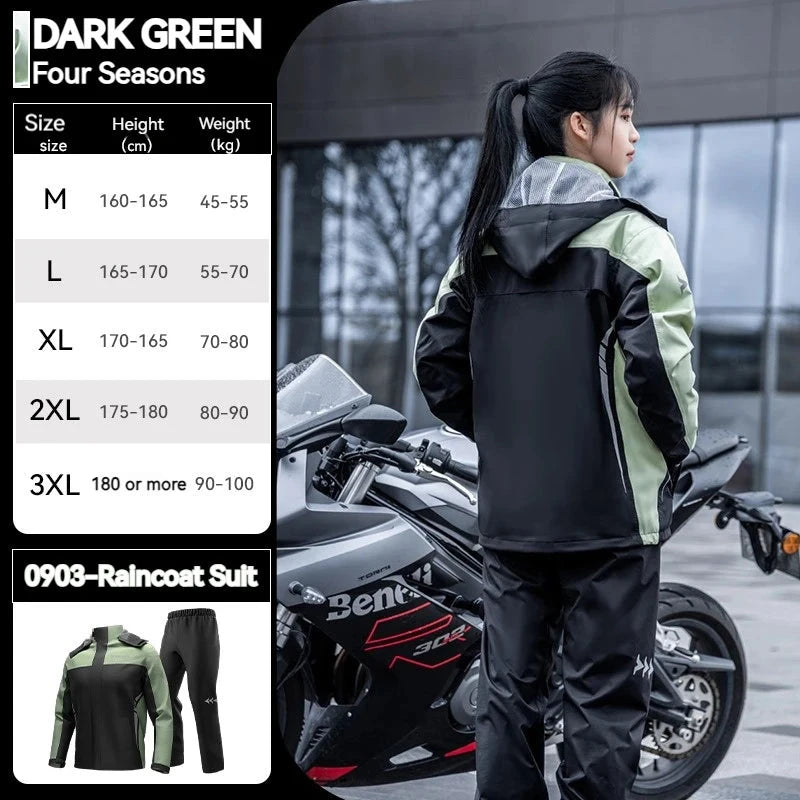 SULAITE Motorcycle Raincoat Suits Men Waterproof Rain Gear GlowCart