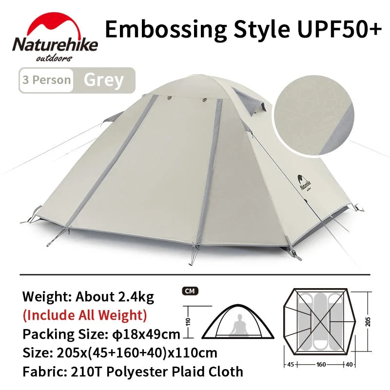 Naturehike 2023 NEW outdoor 2-4 Person Camping Tent GlowCart