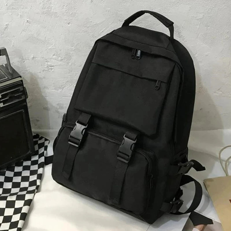 Simple Backpacks Large Capacity Travel Bag Solid Harajuku GlowCart