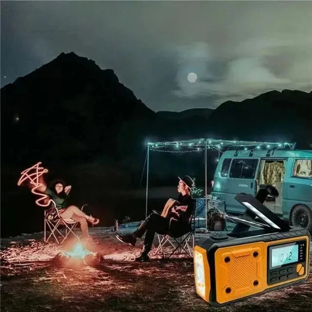 5000mAh Portable Emergency Solar Power Radio Hand Crank GlowCart