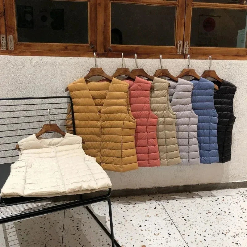 Women Spring Sleeveless Liner Duck Down Jacket 2023 New GlowCart
