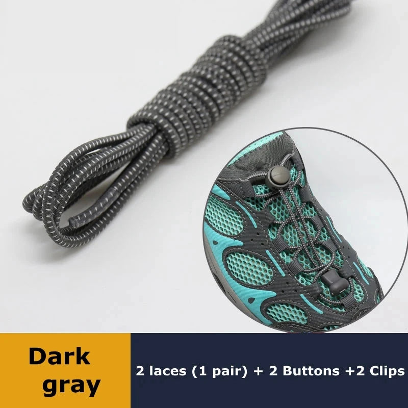 1Pair Shoelaces for Sneaker Elastic No Tie Shoe Laces GlowCart