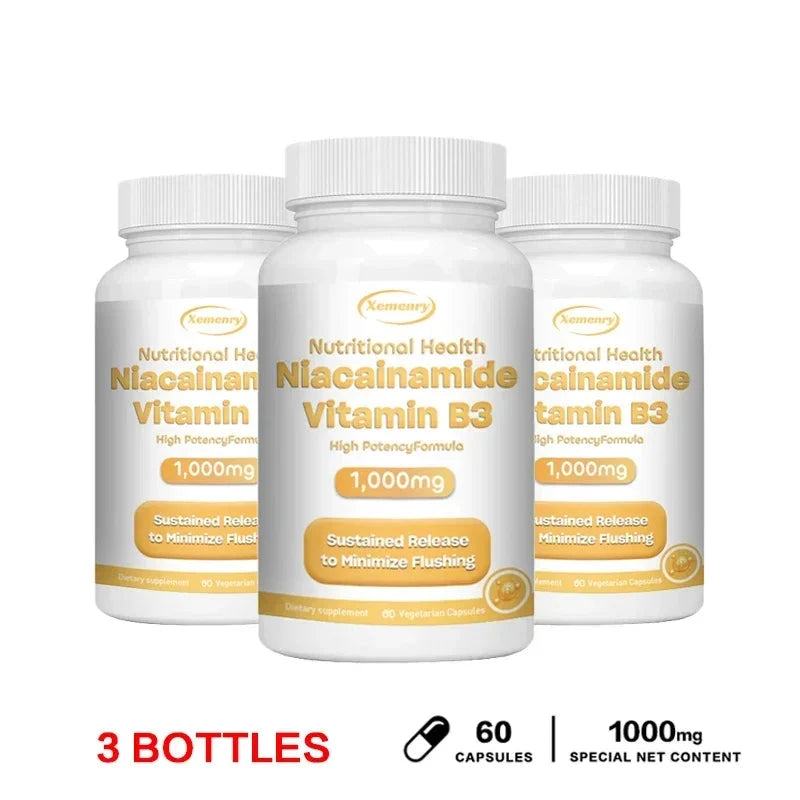 Niacinamide Vitamin B3 Capsules - Supports Skin Cell Health, GlowCart