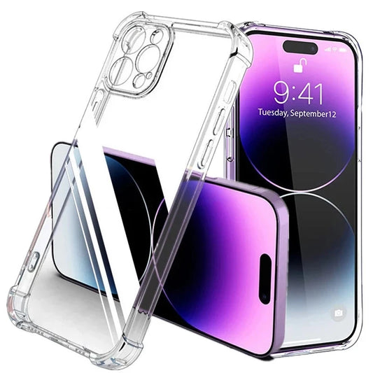 Shockproof Silicone Clear Phone Case for iPhone 13 11 14 Pro