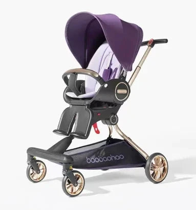 2025 New Baby Stroller A High-view, Lightweight Stroller That Can Be Sat on, Reclined, Pushed in Both Directions, and Folded. GlowCart