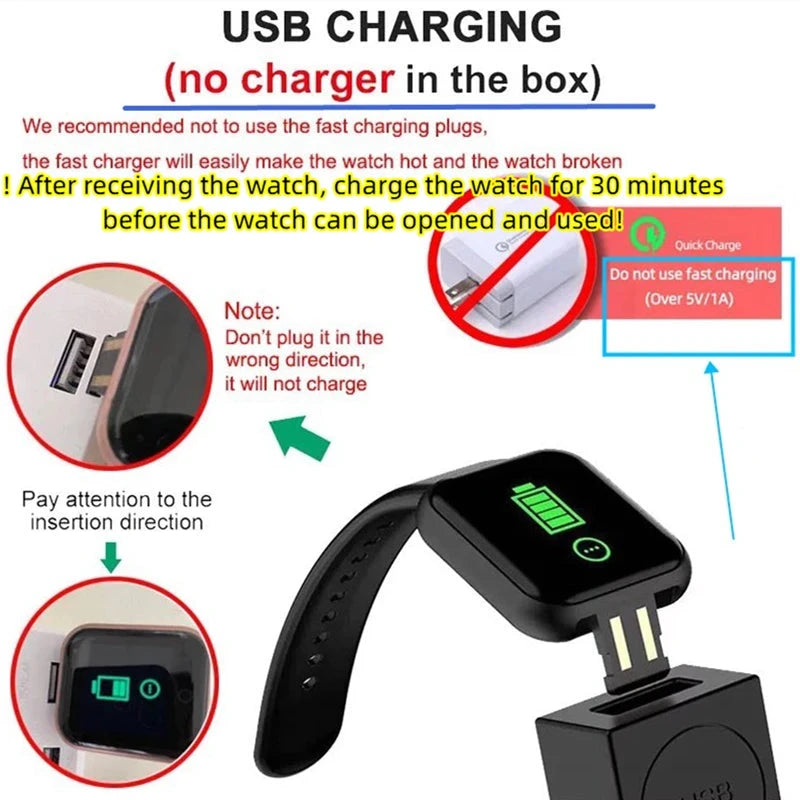 Smartwatch Men Women Wristwatches Smart Watch Message GlowCart