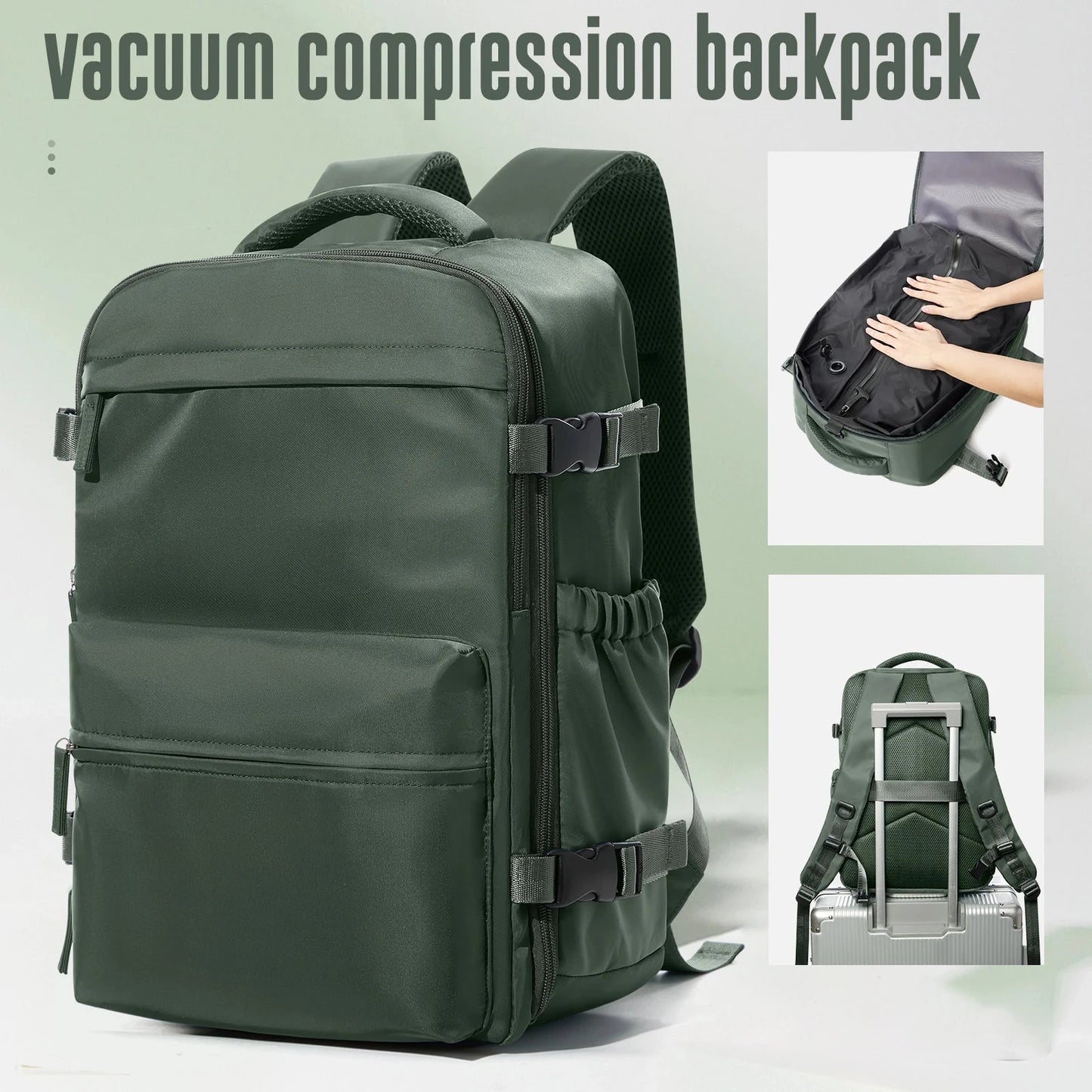 Vacuum Backpack Travel Bag for Men Large Capacity Backpack GlowCart