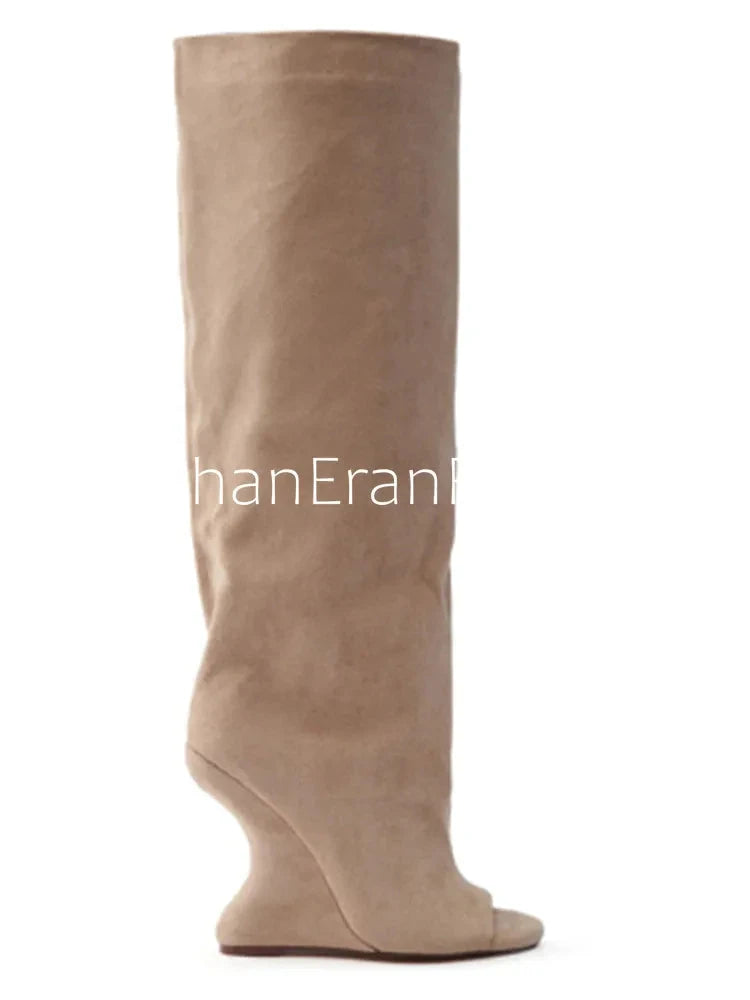 Spring and Autumn Fashion New Thick High Heels Women's Knee GlowCart