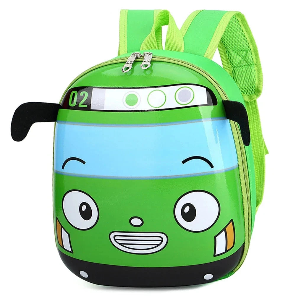 Cute 3D Cartoon Bus Kindergarten Children School Bag Backpack Girls Boys Satchel GlowCart