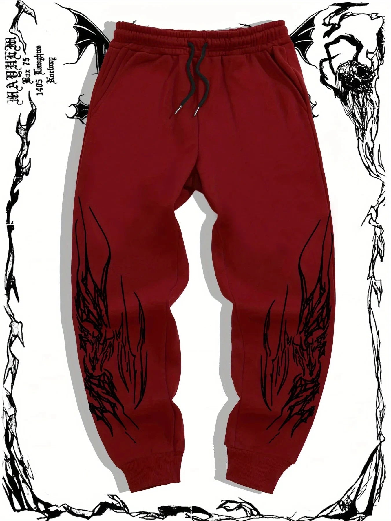 2025 Men's Gothic Print Casual Jogging Sport Pants GlowCart