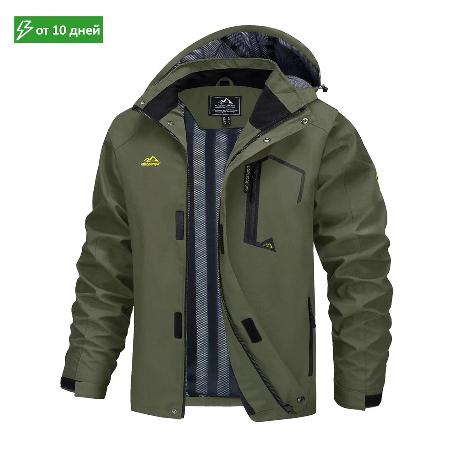 MAGCOMSEN Lightweight Jackets Mens Mesh Lined Rain Jackets GlowCart