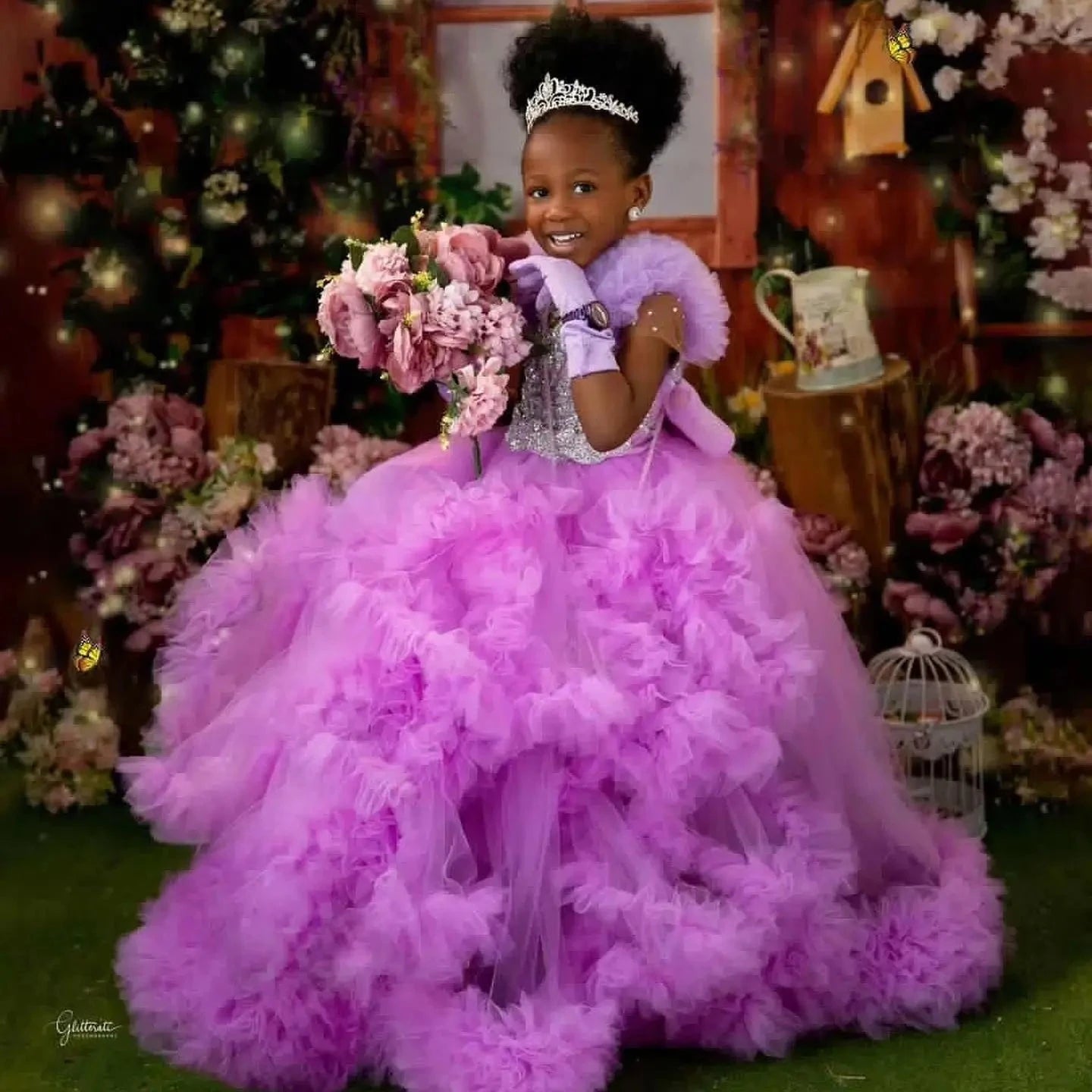 Lilac Girl Pageant Dress Flower Girls Dresses for Wedding GlowCart