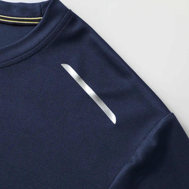 Reflective Sport Gym T Shirt Men Quick Dry Running Bodybuilding Shirts Men Long Sleeve Fitness Pullover Top Spring Autumn GlowCart