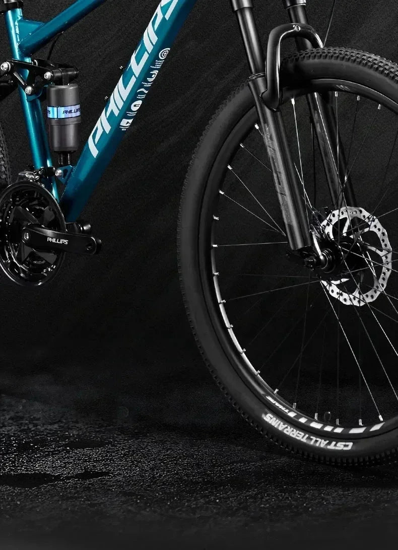 Downhill Full Suspension Mountain Bicycle 24/26/27.5inch Soft Tail Dual Shock Absorber Mountain Bike Cross Country DH Bike GlowCart