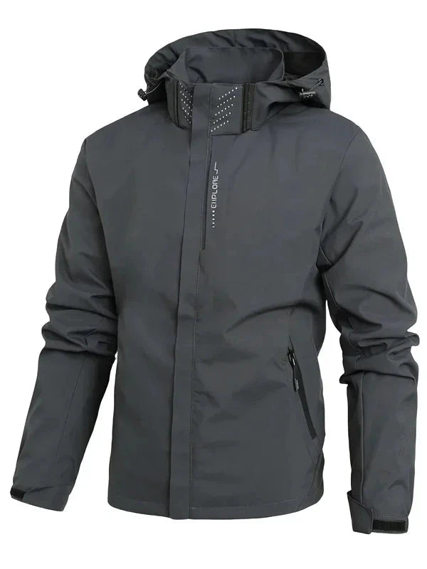 Men's Waterproof Rain Jacket Lightweight Outer Hooded GlowCart