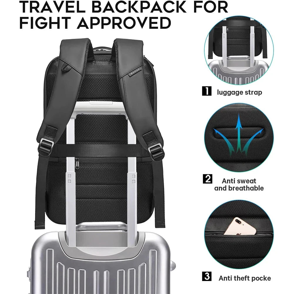 BANGE Business USB Charging Smart Backpacks Fits 15.6 Inch GlowCart
