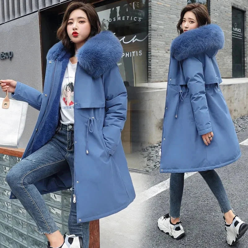 Winter Jacket 2025 New Women Parka Clothes Long Coat Wool GlowCart