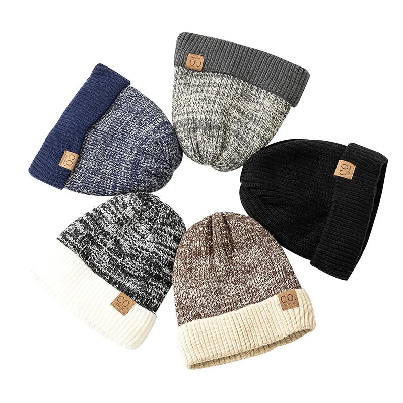 New Unisex Two-Tone Winter Hats Add Fur Lined Men And Women GlowCart